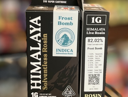Himalaya Frost Bomb 1g Solventless Rosin Cartridge