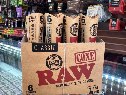Raw Preroll Classic Cone 1-1/4 6pk