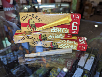 Zig Zag Unbleached Cones 6-pack