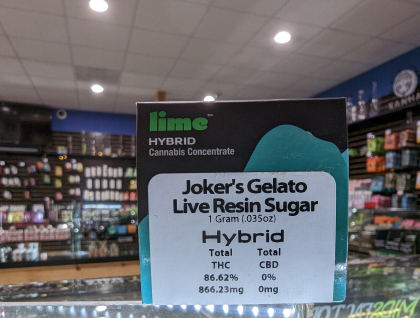 Lime Joker's Gelato Live Resin Sugar 1g Concentrate