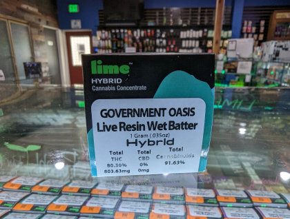 Lime Government Oasis 1g Live Resin Wet Batter Concentrate