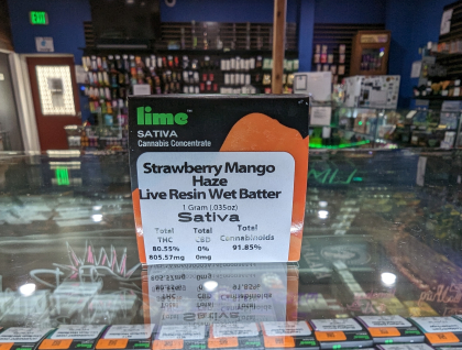 Lime Strawberry Mango Haze 1g Live Resin Wet Batter Concentrate