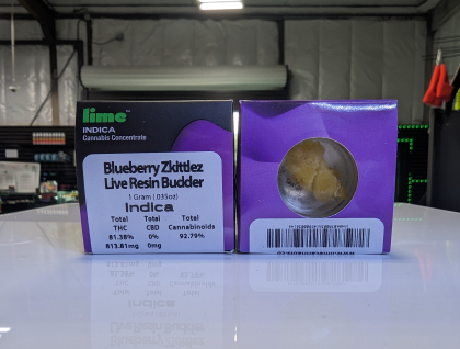 Lime Blueberry Zkittlez 1g Live Resin Budder Concentrate
