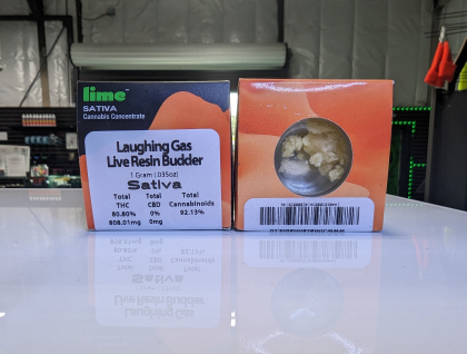 Lime Laughing Gas 1g Live Resin Budder Concentrate