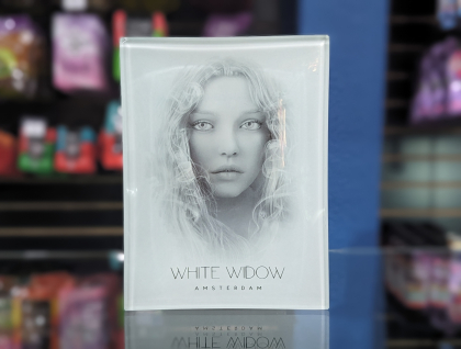 High Art Studios White Widow Glass Rolling Tray