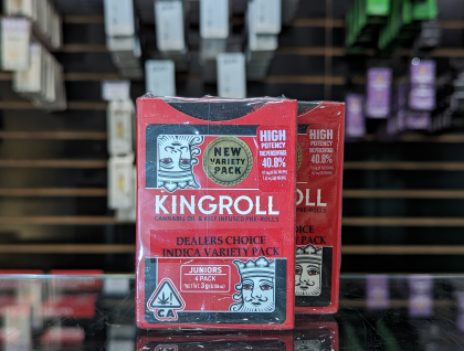 Kingroll Jr. Indica Variety 4-Pk 0.75g Infused Preroll