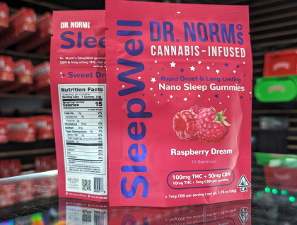 Dr. Norm's Sleepwell Raspberry Dream 100mg Nano Gummies