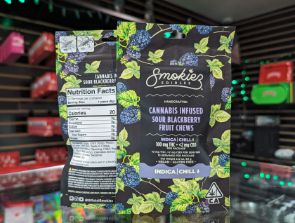 Smokiez Sour Blackberry 100mg Gummies