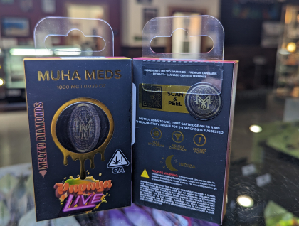 Muha Meds Papaya Live 1g Melted Diamonds Cartridge