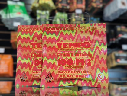 Tempo Solventless Hash Chili Limon 100mg 2-Pack Crackers