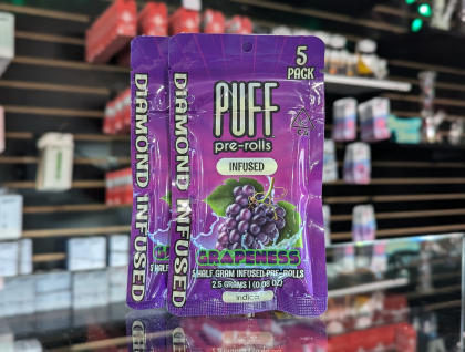 Puff 5-Pack Grapeness 2.5g Diamond Infused Preroll