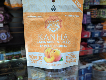 Kanha CBD 4:1 Peach Gummies 100mg 