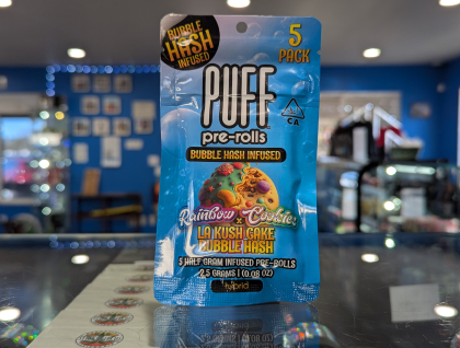 Puff 5-Pack Rainbow Cookies x La Kush Cake Bubble Hash Preroll 2.5g