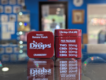 Drops Cranberry Focused Energy 50mg THC: 50mg CBD: 50mg CBC: 50mg CBG 2pc Gummies