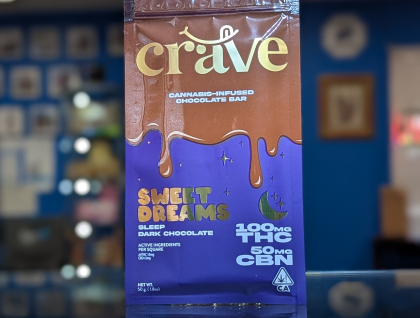 Crave Sweet Dreams 100mg THC/ 50mg CBN Dark chocolate bar