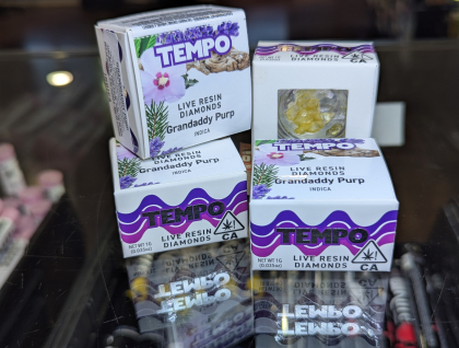 Tempo Live Resin Diamonds Granddaddy Purp 1g Concentrate