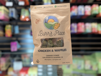 Burr's Place chicken & waffles 14g Flower