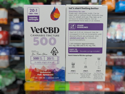Vet CBD REGULAR STRANGTH 500mg CBD 2oz Tincture