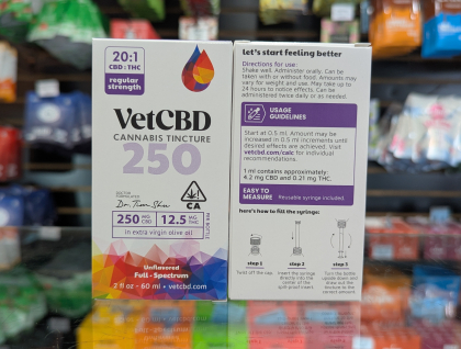 Vet CBD REGULAR STRANGTH 250mg CBD 2oz Tincture