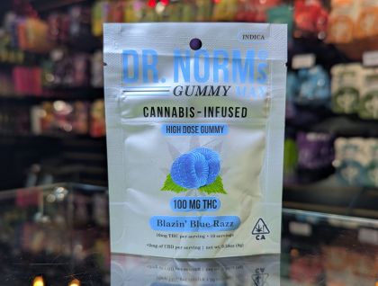 Dr. Norm's MAX Blazin' Blue Razz 100mg Hash Gummy
