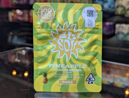 El Sol Pineapple 100mg single 1-pk Edible