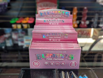 Elements Pink King Size Slim (Ultra Thin Rice) Papers Accessories