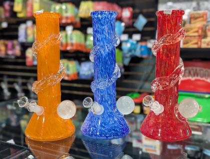 12" Heavy Soft Glass Flower Vas (66025)