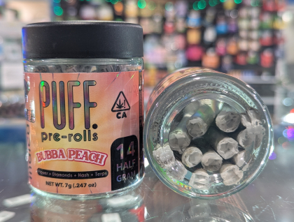 Puff Bubba Peach  7g (14-pk) Diamond infusd Prerolls