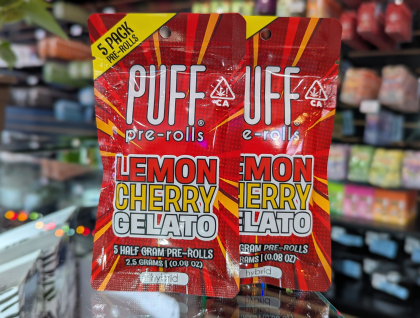 Puff Lemon Cherry Gelato 2.5g Preroll 5-pk