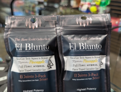 El Blunto FlavorCore 1.8g Roma Pineapple 3pk Hash Infused Preroll