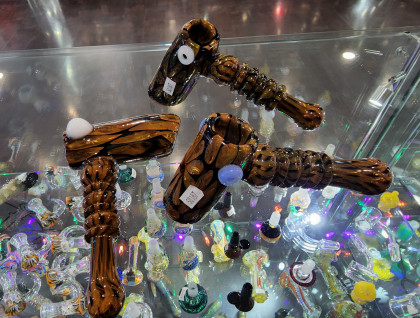 Black Gold Fumed Hammer Bubbler