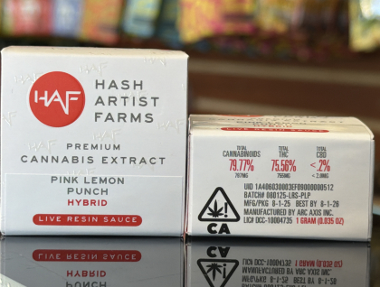 Hash Artist Farms Pink Lemon Punch 1g Live Resin Sauce