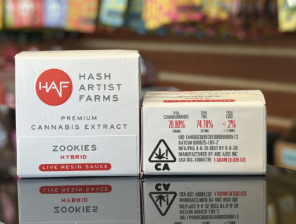 Hash Artist Farms Zookies 1g Live Resin Sauce
