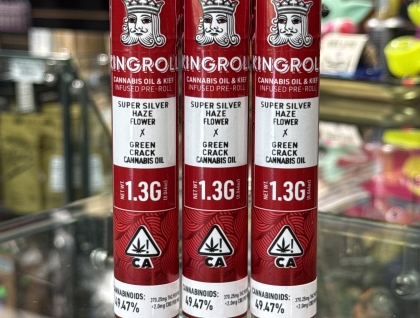 Kingroll Super Silver Haze x Green Crack 1.3g Infused Preroll