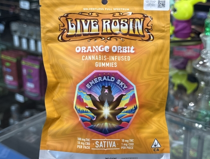 Emerald Sky Orange Orbit 100mg Live Rosin Gummies