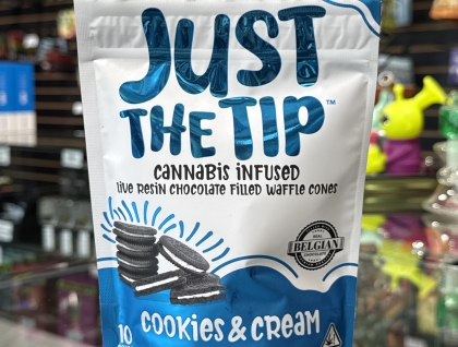 Just The Tip Cookies & Cream 100mg Filled Waffle Cones