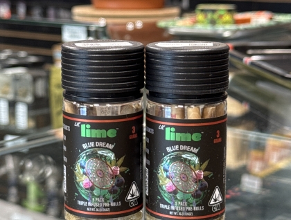 Lil Limes Blue Dream Diamond & Hash Infused .6g Mini Preroll 5 pk