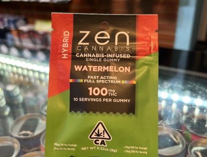 ZEN: ZEN Hybrid Watermelon Single 100mg THC Edibles