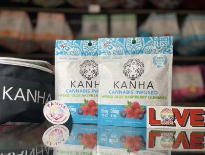 Kanha Blue Raspbery Gummies 100mg THC