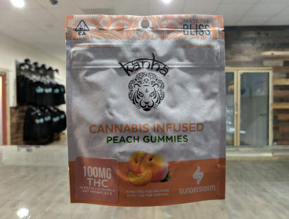 Kanha Peach Gummies 100mg THC