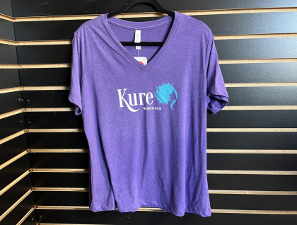 Kure Purple Triblend Women's V-Neck -- Small
