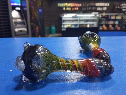 Rasta Swirl Handpipe 4in