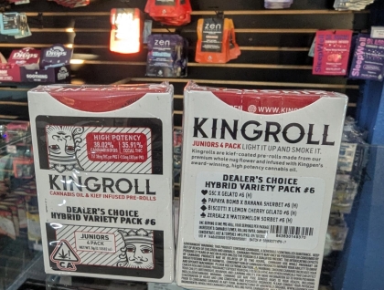 Kingroll Hybrid mix #6 4-pack infused Preroll