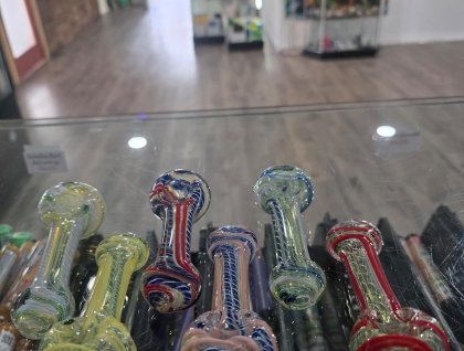 4" Multicolor Swirl Striped Color Changing Glass Pipe