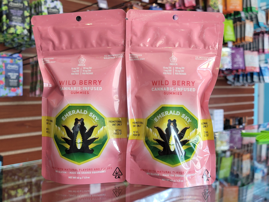 Emerald Sky Gummies Wild Berry 100mg Edibles