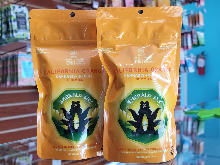 Emerald Sky Gummies California Orange 100mg Edibles