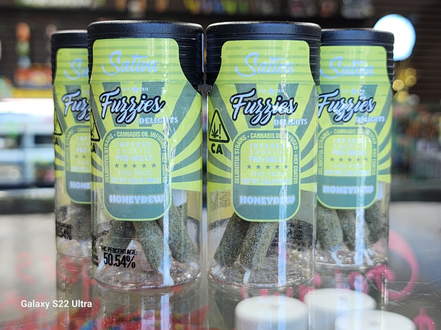 Fuzzies Shortie Delights Honeydew 2.5g Infused Preroll 5-Pack
