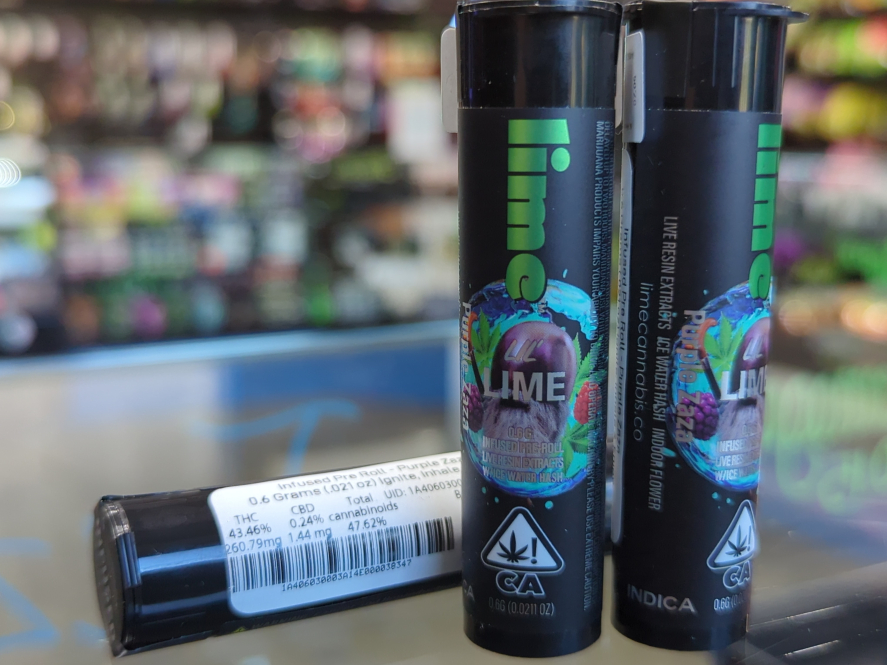 Lil Lime Purple ZaZa 0.6g Infused  Preroll