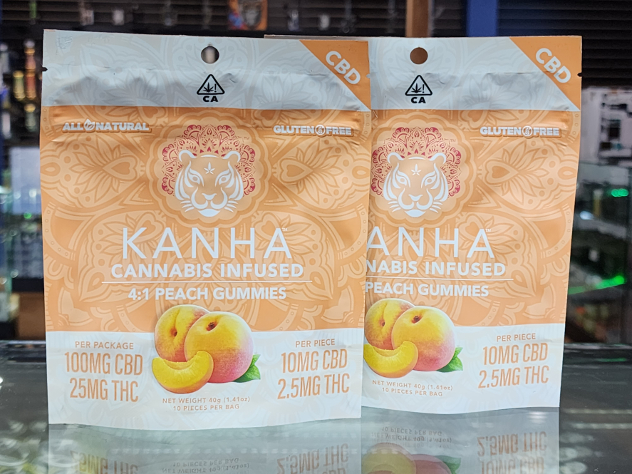 Kanha Peach CBD 4:1 100mg Edibles