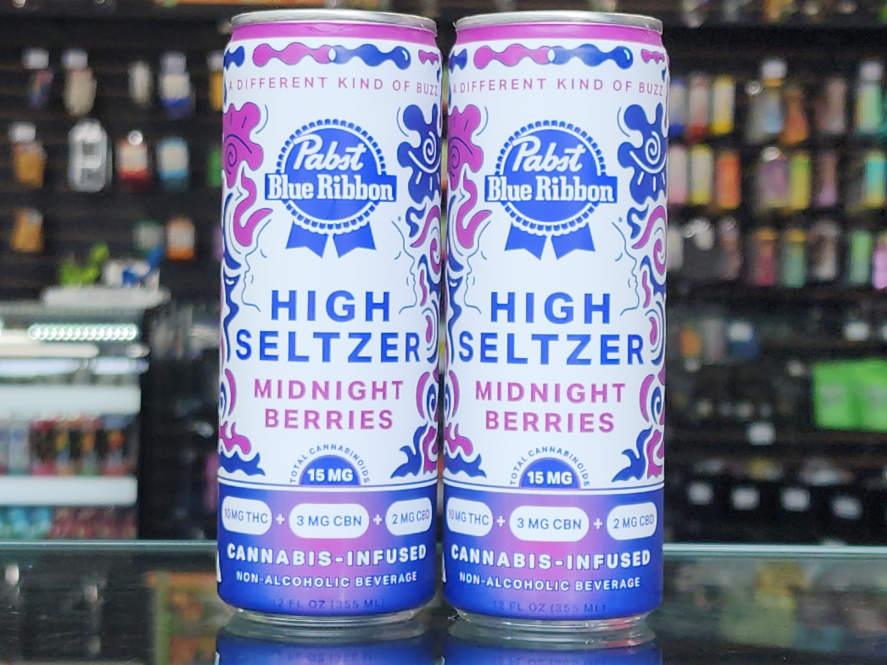 Pabst Blue Ribbon Midnight Berries THC/CBN/CBN 15mg Infused Beverage 12oz
